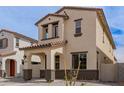 New home with a private front entrance and low-maintenance xeriscaping at 15598 S 181St Dr, Goodyear, AZ 85338