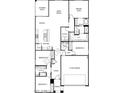 One-story floor plan with 4 bedrooms, 2 baths, and a 2 car garage at 37422 W San Clemente St, Maricopa, AZ 85138