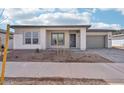 One-story home with gray exterior, landscaped yard, and two-car garage at 22837 E Alyssa Rd, Queen Creek, AZ 85142