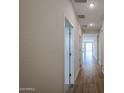 Bright hallway showcasing wood-look tile flooring and neutral wall tones at 40010 W Bravo Dr, Maricopa, AZ 85138