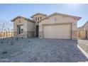 New construction home with stone accents and a two-car garage at 18949 W Ocotillo Rd, Waddell, AZ 85355
