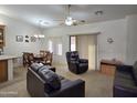 Living room with leather sofas and recliner at 2101 S Meridian Rd # 205, Apache Junction, AZ 85120