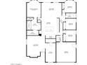 Detailed floor plan illustrating the layout of a spacious home with multiple bedrooms and living areas at 10101 E Posada Ave, Mesa, AZ 85212
