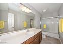 Standard bathroom with single sink vanity and shower/tub combo at 8390 W Oraibi Dr, Peoria, AZ 85382