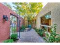 Charming courtyard with brick pavers and a tranquil fountain at 2534 S Grandview Ave, Tempe, AZ 85282