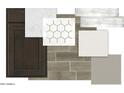 Showcasing a selection of materials with a dark cabinet and various countertops and tiles at 3247 W Garnet St, San Tan Valley, AZ 85144