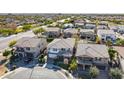 Aerial view of a cul-de-sac with houses, showcasing a desirable community at 3943 E Canyon Pl, Chandler, AZ 85249