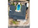 Overhead view of house showcasing pool and backyard oasis at 755 W 2Nd St, Mesa, AZ 85201