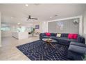 Spacious living area showcasing a comfortable sectional sofa and stylish decor at 602 E Taylor St, Tempe, AZ 85288
