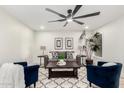 Bright and airy living room with comfy seating at 6056 E Harvard St, Scottsdale, AZ 85257