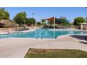 Community pool with shade structures and lounge chairs at 2619 E Santa Ynez Dr, Casa Grande, AZ 85194