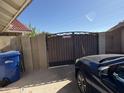 Private backyard with a gate and no trespassing sign at 625 N 38Th N St, Mesa, AZ 85205