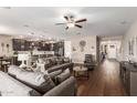 Spacious living room with hardwood floors and open floor plan at 1180 E Ridgerock St, Casa Grande, AZ 85122