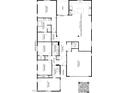 Detailed floor plan showcasing the layout of this property's bedrooms, bathrooms, and living spaces at 1727 N 213Th Dr, Buckeye, AZ 85396