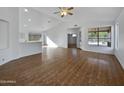 Spacious living area featuring hardwood floors and an open layout at 6546 E Casa De Risco Ln, Gold Canyon, AZ 85118