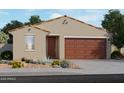 One-story home with brown garage door and desert landscaping at 3403 E Audrey Dr, San Tan Valley, AZ 85143