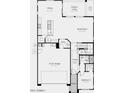 First floor plan featuring a kitchen, great room, and two-car garage at 7820 E Quintana Ave, Mesa, AZ 85212