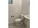 Stylish bathroom with patterned floor and updated vanity at 1223 W Sparrow Dr, Queen Creek, AZ 85140