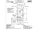 Plot plan showing a one-story house with a 2-car garage and patio at 7822 E Quartet Ave, Mesa, AZ 85212