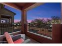 Private balcony with seating area, offering beautiful sunset views at 240 W Juniper Ave # 1173, Gilbert, AZ 85233