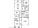 Shows a 4 bedroom, 3 bath home with a 2 car garage at 685 E Greenback Dr, San Tan Valley, AZ 85140