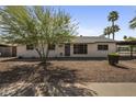 Single-story home with a landscaped yard and mature trees at 8227 E Hubbell St, Scottsdale, AZ 85257