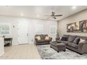 Spacious living room, neutral colors, comfy furniture at 2821 S Skyline Dr # 165, Mesa, AZ 85212