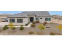 Single-story home with gray roof and landscaped yard at 3588 W New Life Ln, Queen Creek, AZ 85144