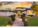 Stunning two-story home with fountain and manicured landscaping at 2543 E Linda Ln, Gilbert, AZ 85234