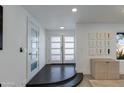 Bright entryway with double doors and hexagonal tile floor at 2039 E Aspen Dr, Tempe, AZ 85282