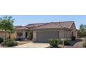 Tan house with tile roof, garage, and mature landscaping at 15113 W Cactus Ridge Way, Surprise, AZ 85374