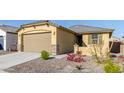 New single-story home with a two-car garage and desert landscaping at 3244 W Cedar Ridge Rd, Phoenix, AZ 85083