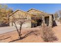 House with a two-car garage, mature trees, and desert landscaping at 244 W Wier Ave, Phoenix, AZ 85041