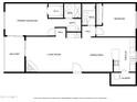 Two-bedroom condo floor plan with open living space at 3031 N Civic Center Plz # 228, Scottsdale, AZ 85251