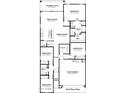 First floor plan showcasing a two-car garage, four bedrooms, and two bathrooms at 15382 W Hackamore Dr, Surprise, AZ 85387