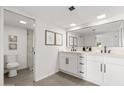 Updated bathroom with double vanity and walk-in shower at 6309 N 14Th St, Phoenix, AZ 85014