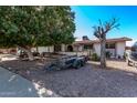 Single story home with a gravel driveway and mature trees at 11840 N 49Th Ave, Glendale, AZ 85304