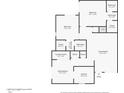 Condo floor plan showing two bedrooms, two bathrooms, living room, kitchen, and laundry at 850 S River Dr # 1092, Tempe, AZ 85281