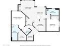 Condo floor plan showing two bedrooms, two baths, and an open layout at 3848 N 3Rd Ave # 1044, Phoenix, AZ 85013