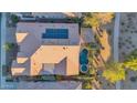 Property features a pool, spa, and solar panels at 1663 E Vesper Trl, Queen Creek, AZ 85140