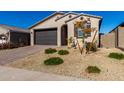 Charming one-story house with a landscaped front yard and gray exterior at 17244 W Lynx Rd, Goodyear, AZ 85338