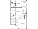 3-bedroom, 2-bathroom floor plan with 2-car garage at 1402 W Hess Ave, Coolidge, AZ 85128