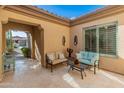 Relaxing courtyard featuring comfortable seating and desert landscaping at 1646 W Ainsworth Dr, Anthem, AZ 85086