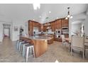 Spacious kitchen featuring an island and wood cabinets at 4113 E Burnside Trl, Cave Creek, AZ 85331