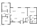 Detailed floor plan showcasing layout of bedrooms, bathrooms, kitchen, living spaces, and other rooms at 5830 E Fox Hollow Ln, San Tan Valley, AZ 85140