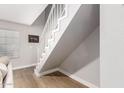 Modern white staircase with simple, clean lines at 921 W University Dr # 1136, Mesa, AZ 85201