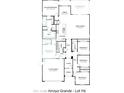 5 bedroom, 3 bathroom floor plan with a 2-car garage at 1176 E Ridgerock St, Casa Grande, AZ 85122