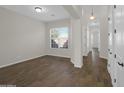 Spacious dining room featuring wood-look tile floors at 2091 E Geronimo St, Chandler, AZ 85225