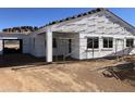 New construction home exterior, showcasing the front elevation and architectural details at 3730 N Maya Rd, Eloy, AZ 85131