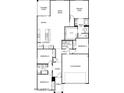 One-story floor plan with 4 bedrooms, 2 baths, and a 2-car garage at 16074 W Prickly Pear Trl, Surprise, AZ 85387